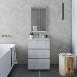 Fresca Formosa Modern 23" Rustic White Floor Standing Bathroom Base Cabinet | FCB3124RWH-FC