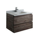 Fresca Formosa 30" Wall Hung Modern Bathroom Cabinet w/ Top  Sink | FCB3130ACA-CWH-U