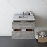 Fresca Formosa Modern 30" Ash Wall Hung Bathroom Vanity | FCB3130ASH-CWH-U