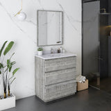 Fresca Formosa Modern 30" Ash Floor Standing Bathroom Vanity | FCB3130ASH-FC-CWH-U