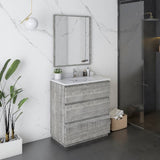 Fresca Formosa Modern 30" Ash Floor Standing Bathroom Vanity | FCB3130ASH-FC-CWH-U