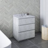 Fresca Formosa Modern 30" Rustic White Floor Standing Bathroom Vanity | FCB3130RWH-FC-CWH-U