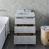 Fresca Formosa Modern 30" Rustic White Floor Standing Bathroom Vanity | FCB3130RWH-FC-CWH-U