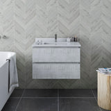 Fresca Formosa Modern 29" Rustic White Wall Hung Bathroom Base Cabinet | FCB3130RWH