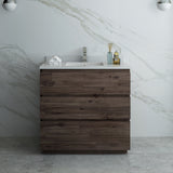 Fresca Formosa 36" Floor Standing Modern Bathroom Cabinet w/ Top  Sink | FCB3136ACA-FC-CWH-U