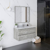 Fresca Formosa Modern 36" Ash Wall Hung Bathroom Vanity | FCB3136ASH-CWH-U