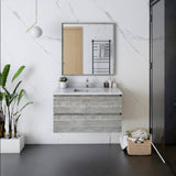 Fresca Formosa Modern 35" Ash Wall Hung Bathroom Base Cabinet | FCB3136ASH