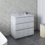 Fresca Formosa Modern 36" Rustic White Floor Standing Bathroom Vanity | FCB3136RWH-FC-CWH-U