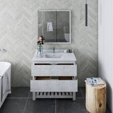 Fresca Formosa Modern 36" Rustic White Floor Standing Open Bottom Bathroom Vanity | FCB3136RWH-FS-CWH-U