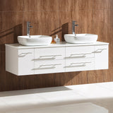 Fresca Bellezza 59" Modern Double Vessel Sink Cabinet w/ Top & Vessel Sinks