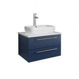 Fresca Lucera Modern 24" Royal Blue Vessel Sink Bathroom Vanity | FCB6124RBL-VSL-CWH-V