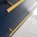 Fresca Lucera Modern 36" Royal Blue Vessel Sink Bathroom Cabinet- Right Offset | FCB6136RBL-VSL-R
