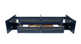 Fresca Lucera Modern 72" Royal Blue Double Undermount Sink Bathroom Cabinet | FCB6172RBL-UNS