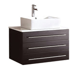 Fresca Modello 32" Modern Bathroom Cabinet w/ Top & Vessel Sink