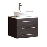 Fresca Modella 24" Espresso Modern Bathroom Cabinet w/ Top & Vessel Sink