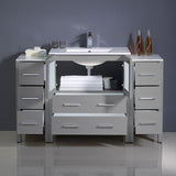 Fresca Torino 54" Gray Modern Bathroom Cabinets w/ Integrated Sink