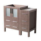 Fresca Torino 36" Gray Oak Modern Bathroom Cabinets