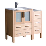 Fresca Torino 36" Light Oak Modern Bathroom Cabinets w/ Integrated Sink