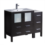 Fresca Torino 42" Espresso Modern Bathroom Cabinets w/ Integrated Sink