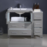 Fresca Torino 42" Gray Modern Bathroom Cabinets w/ Integrated Sink