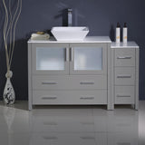 Fresca Torino 48" Gray Modern Bathroom Cabinets w/ Top & Vessel Sink
