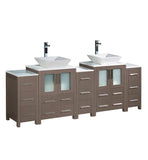 Fresca Torino 84" Modern Double Sink Bathroom Cabinets