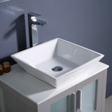 Fresca Torino 24" Modern Bathroom Cabinet w/ Top &Vessel Sink