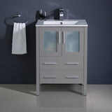 Fresca Torino 24" Modern Bathroom Cabinet w/ Integrated Sink