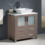Fresca Torino 30" Modern Bathroom Cabinet w/ Top & Vessel Sink