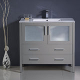 Fresca Torino 36" Gray Modern Bathroom Cabinet w/ Integrated Sink