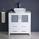 Fresca Torino 30" Modern Bathroom Cabinet w/ Top & Vessel Sink