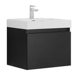 Fresca Nano Black Modern Bathroom Cabinet w/ Integrated Sink