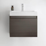 Fresca Nano 24" Gray Oak Modern Bathroom Cabinet w/ Integrated Sink