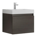 Fresca Nano Gray Oak Modern Bathroom Cabinet w/ Integrated Sink