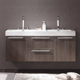 Fresca Opulento 54" Modern Double Sink Bathroom Cabinet w/ Integrated Sinks