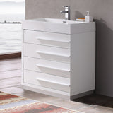 Fresca Livello 30" Modern Bathroom Cabinet w/ Integrated Sink