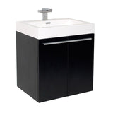 Fresca Alto 23" Black Modern Bathroom Cabinet w/ Integrated Sink