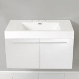 Fresca Vista 36" White Modern Bathroom Base Cabinet w/ Integrated Sink