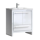 Fresca Allier 30" White Modern Bathroom Cabinet w/ Sink
