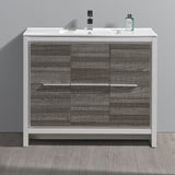 Fresca Allier Rio 40" Ash Gray Modern Bathroom Cabinet w/ Sink