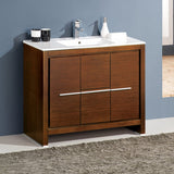 Fresca Allier 40" Gray Oak Modern Bathroom Cabinet w/ Sink
