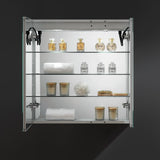 Fresca Tiempo 30" Wide x 30" Tall Bathroom Medicine Cabinet w/ LED Lighting