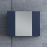 Fresca 32" Royal Blue Bathroom Medicine Cabinet w/ 3 Doors | FMC6183RBL