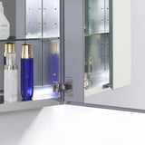 Fresca 50" Wide x 36" Tall Bathroom Medicine Cabinet w/ Mirrors