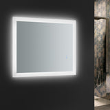 Fresca Angelo 24" Wide x 30" Tall Bathroom Mirror w/ Halo Style LED Lighting