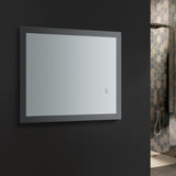 Fresca Angelo 24" Wide x 30" Tall Bathroom Mirror w/ Halo Style LED Lighting