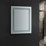 Fresca Santo 24" Wide x 30" Tall Bathroom Mirror w/ LED Lighting