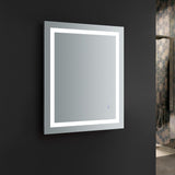 Fresca Santo 36" Wide x 30" Tall Bathroom Mirror w/ LED Lighting and Defogger