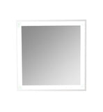 Fresca Platinum Wave 32" Glossy White Bathroom Mirror w/ LED Lighting