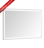 Fresca Platinum Due 48" Glossy White Bathroom LED Mirror